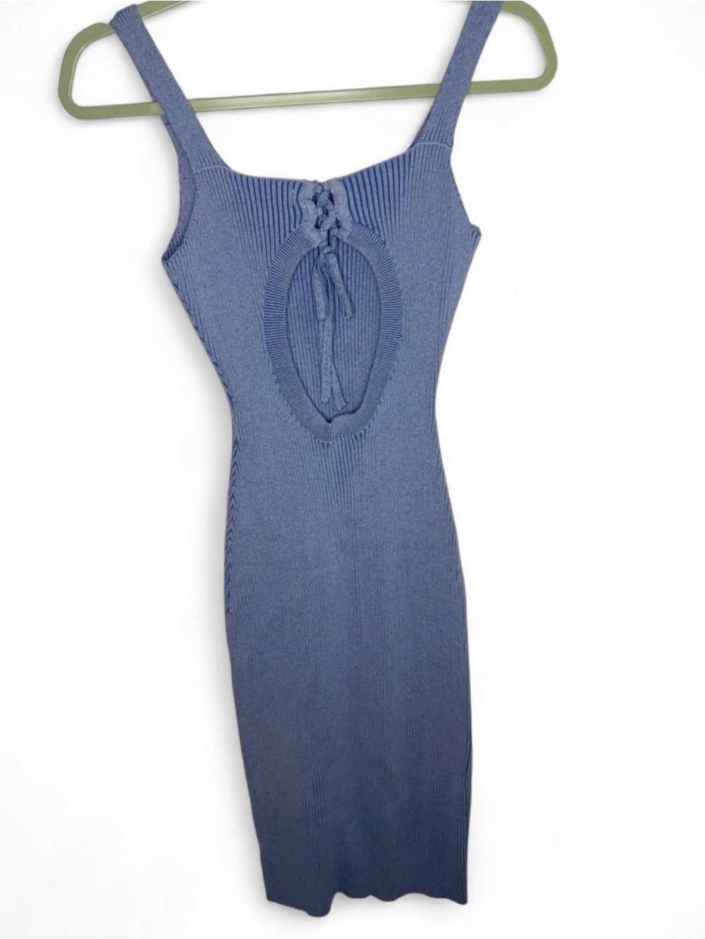 Emory park Blue Knit Cutout Bodycon Dress